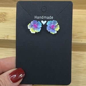 Colorful Flower Stud Earrings